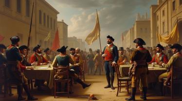 Een historische Braziliaanse plaza met koloniale architectuur en een standbeeld van Tiradentes