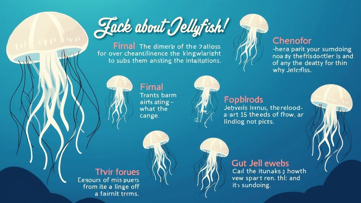 Een infographic met leuke feiten over kwallen