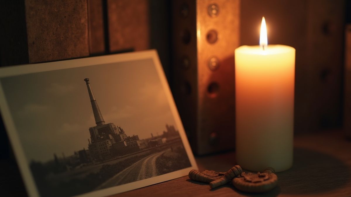 Een kaars ter nagedachtenis aan de slachtoffers van Chernobyl.