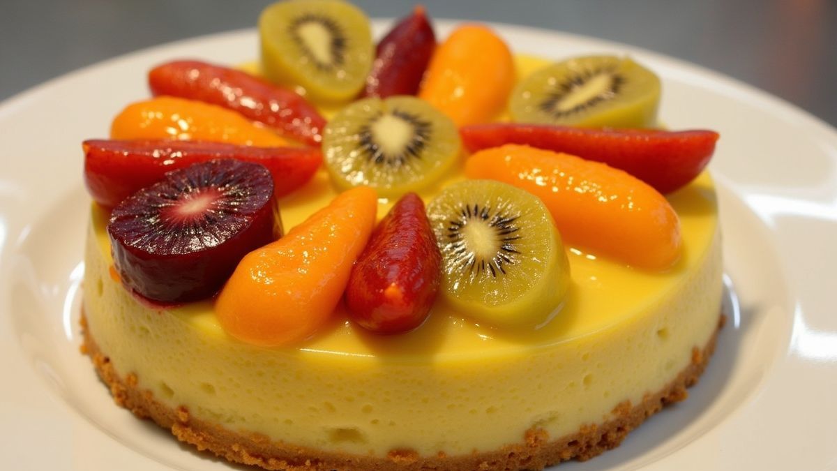 Een kleurrijk dessert met Grand Marnier en fruit.