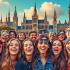 Een kleurrijke collage van mensen die selfies nemen in België