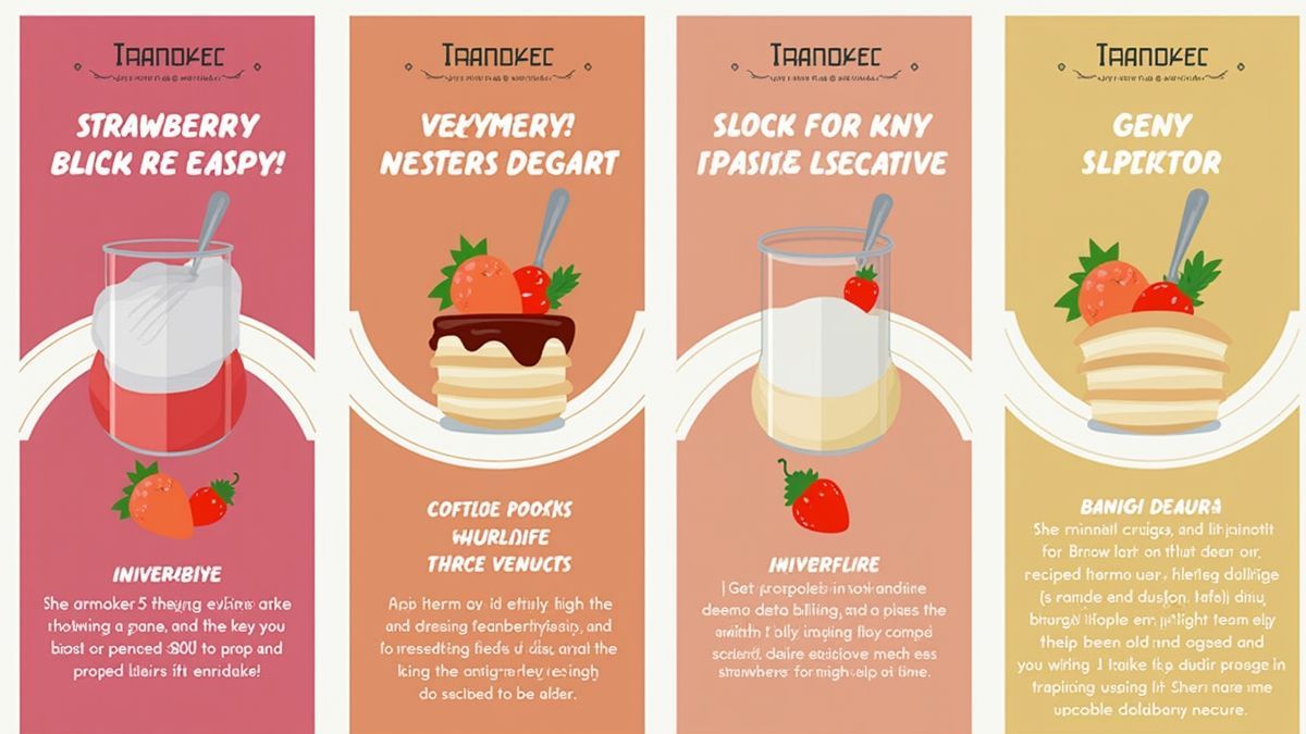 Een kleurrijke presentatie van verschillende aardbeien dessertrecepten