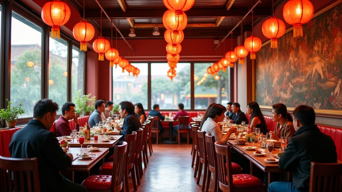 Een levendige sfeer in een Chinees restaurant