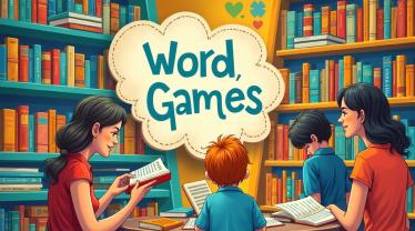 Een levendige viering van taal en woorden met spelletjes.
