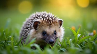 Een lieve egel in een Belgische tuin
