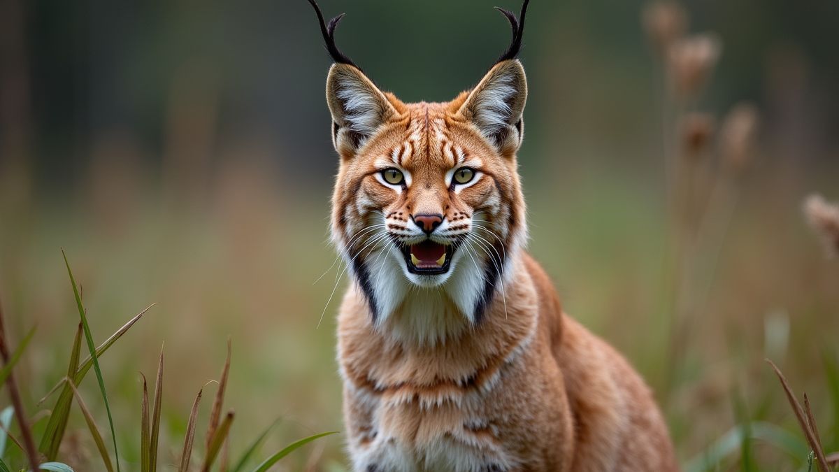 Een lynx in zijn natuurlijke habitat