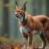 Een majestueuze lynx in het bos