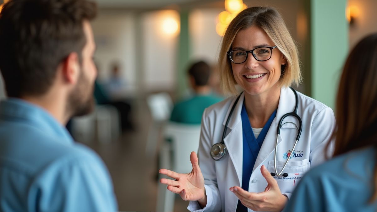 Een medische professional die bloeddonatie statistieken bespreekt