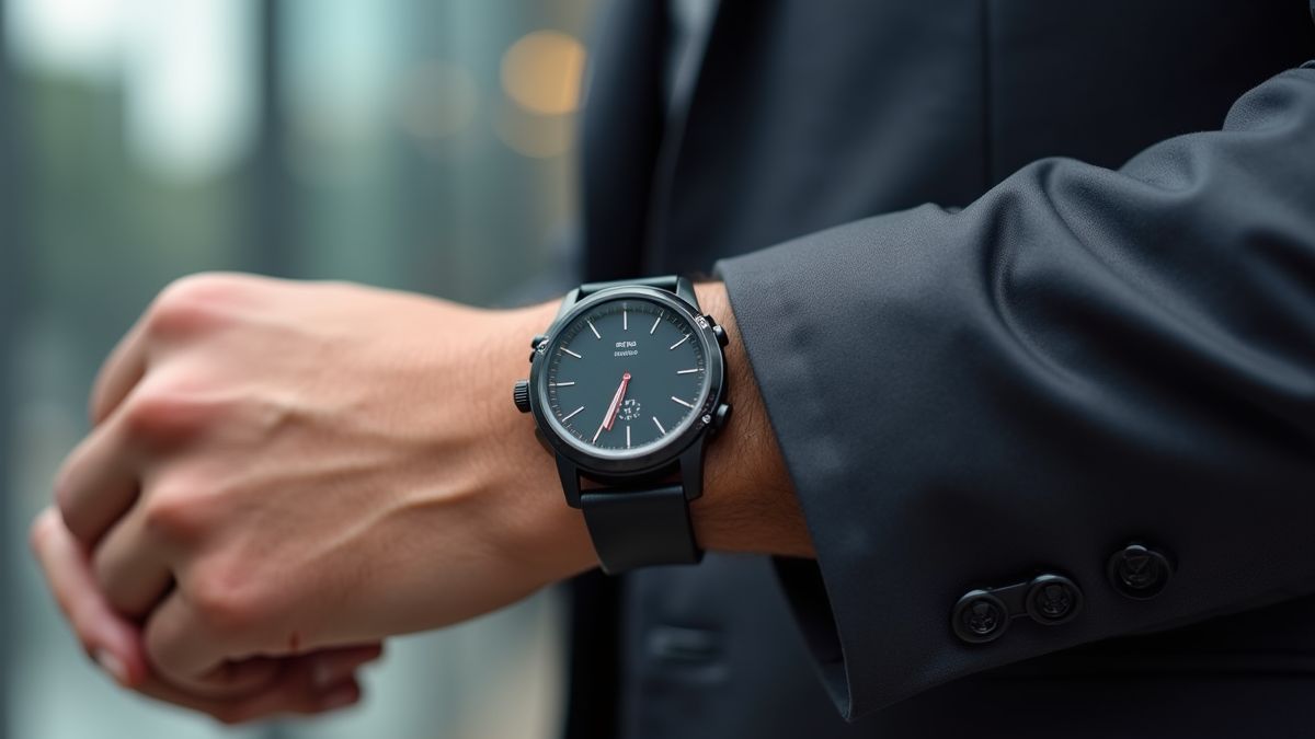 Een moderne smartwatch om een pols
