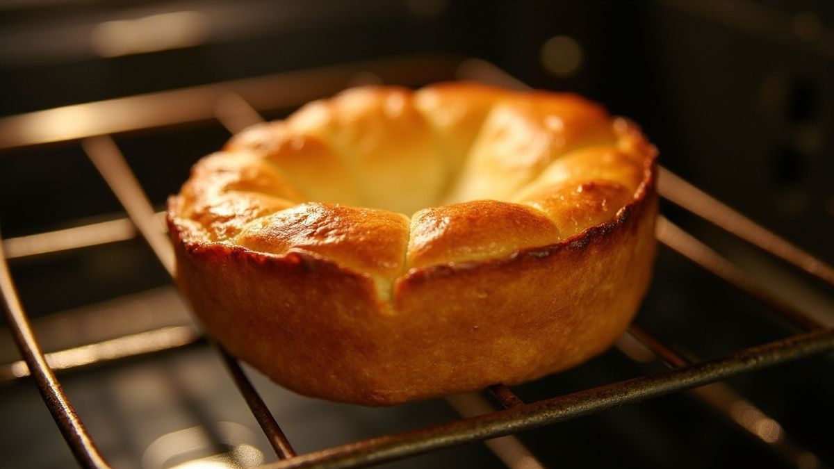 Een mooi gebakken Yorkshire pudding uit de oven