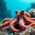 Een octopus in zijn natuurlijke habitat onder water