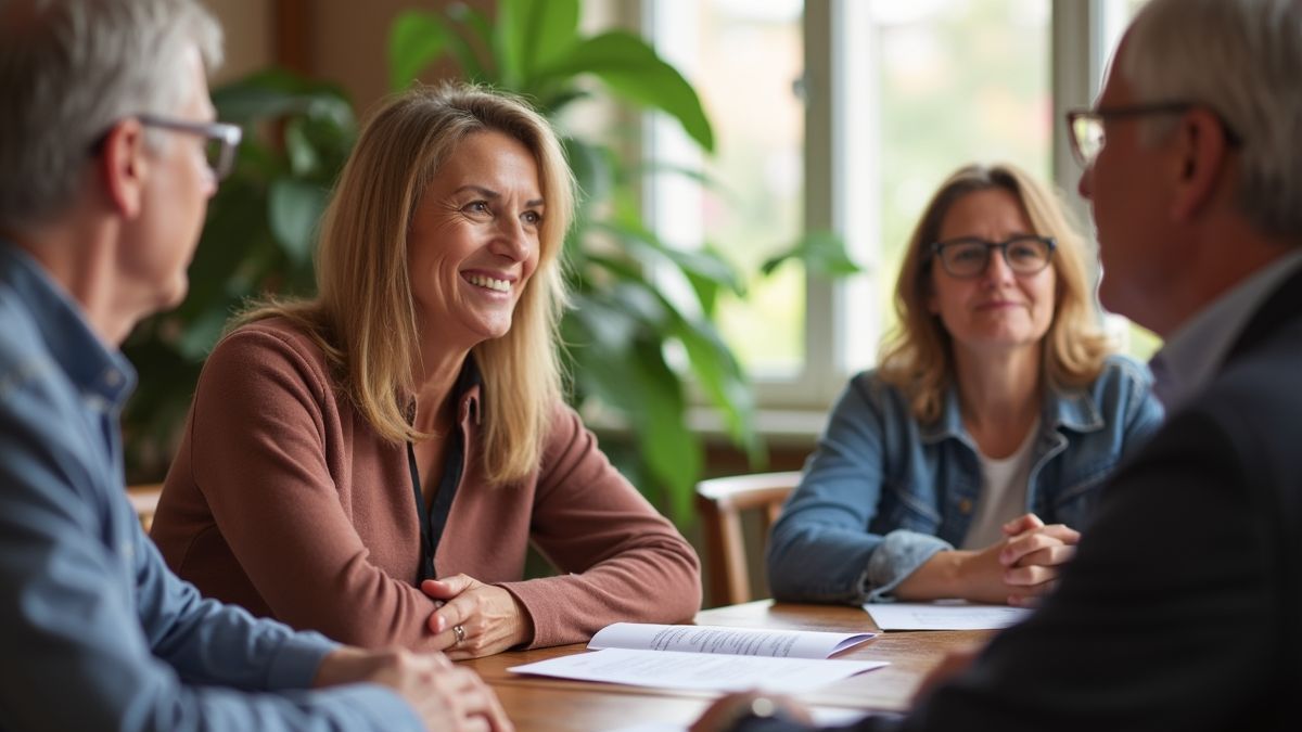 Een ondersteuningsgroep voor longkankerpatiënten die ervaringen delen.