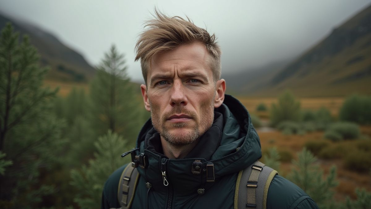 Een portret van Jónas Hallgrímsson temidden van de natuur.