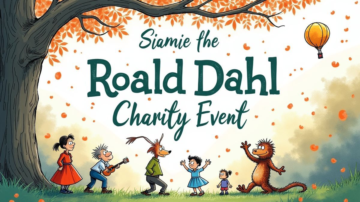Een poster voor Roald Dahl liefdadigheidsevenement