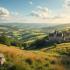 Een prachtig uitzicht over het historische landschap van Yorkshire