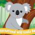 Een schattige koala zittend op een eucalyptusboom met een groene achtergrond.