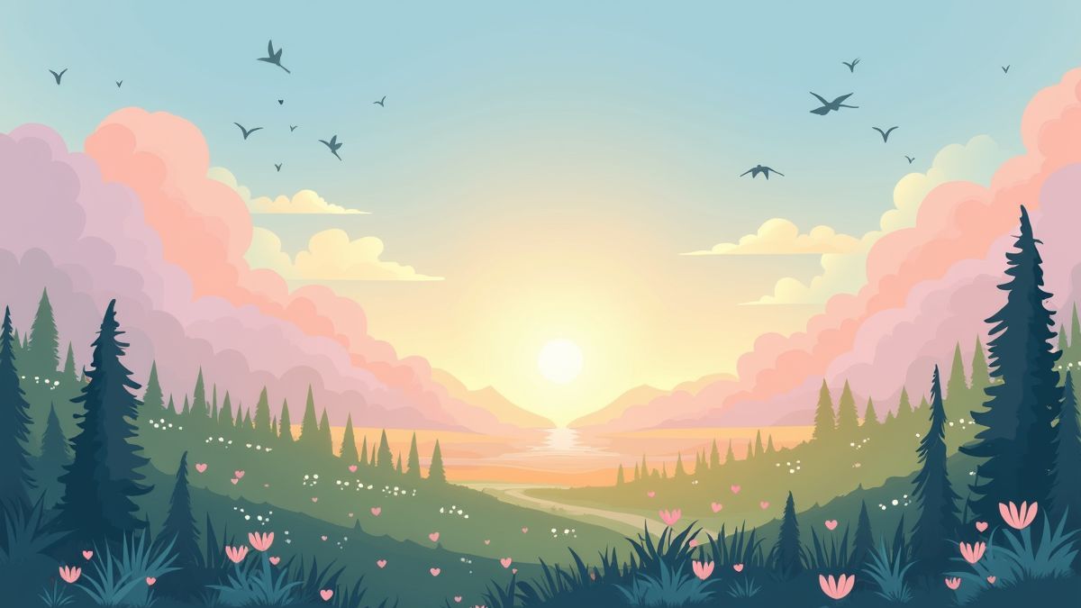 Een serene achtergrond die hoop symboliseert in de strijd tegen zelfdoding.