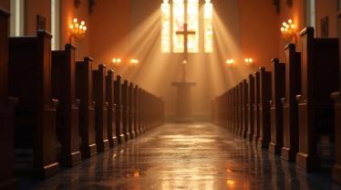 Mensen ontvangen askruisjes in een kerk