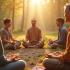 Een serene meditatie scène