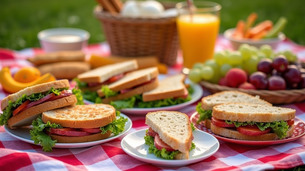 Een smakelijke picknick met diverse gerechten