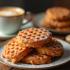 Een smakelijke stapel stroopwafels met thee en koffie