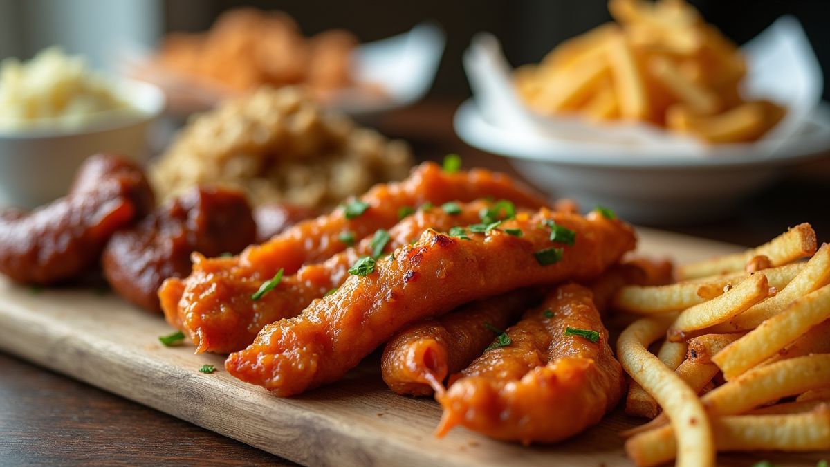 Een smakelijke take-out maaltijd op een tafel.