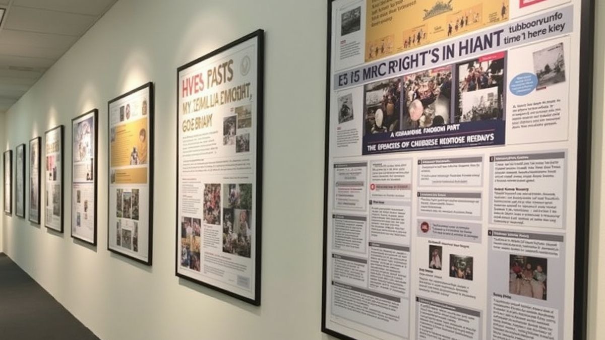 Een tentoonstelling die de rechten van kinderen en hun geschiedenis laat zien.