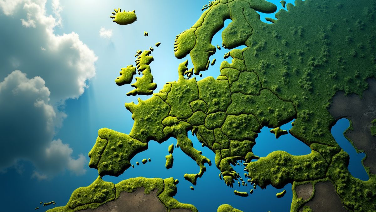 Een toekomstbeeld van een verenigd Europa met groene technologieën
