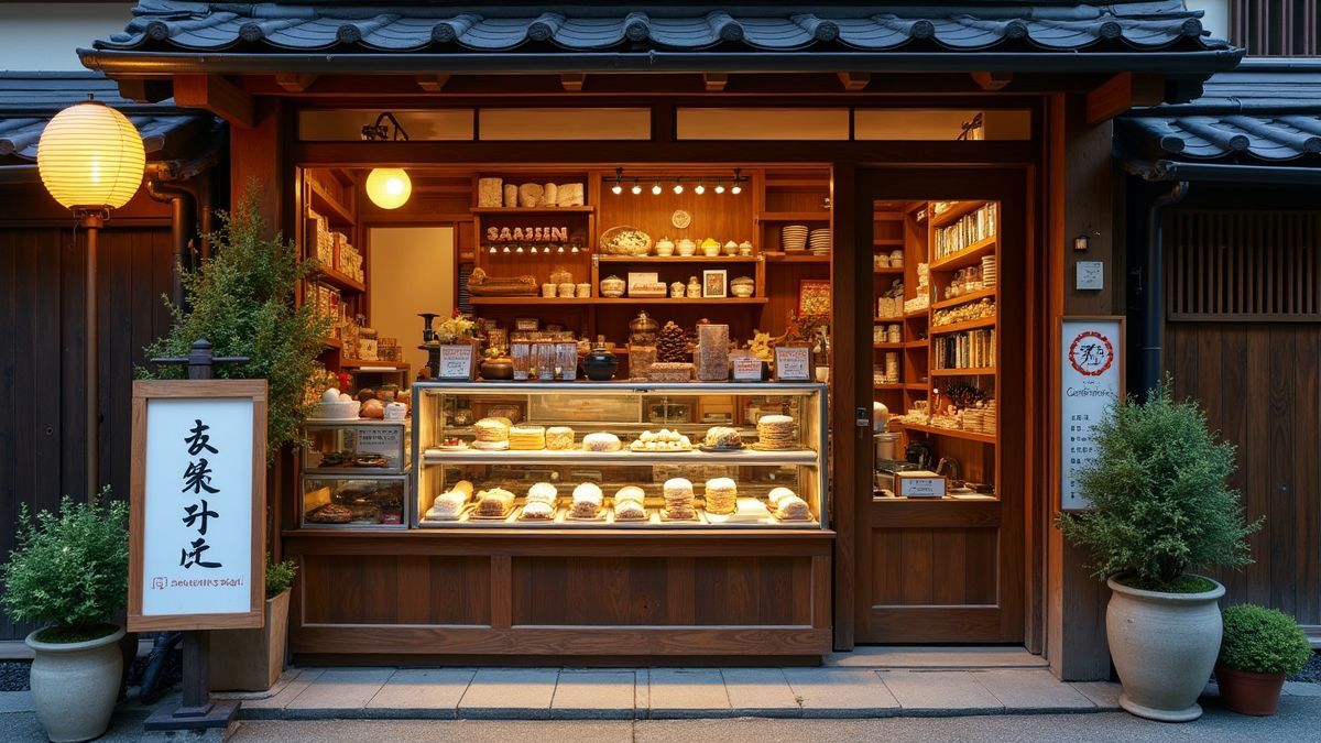 Een traditionele Japanse zoetwarenwinkel in Kyoto