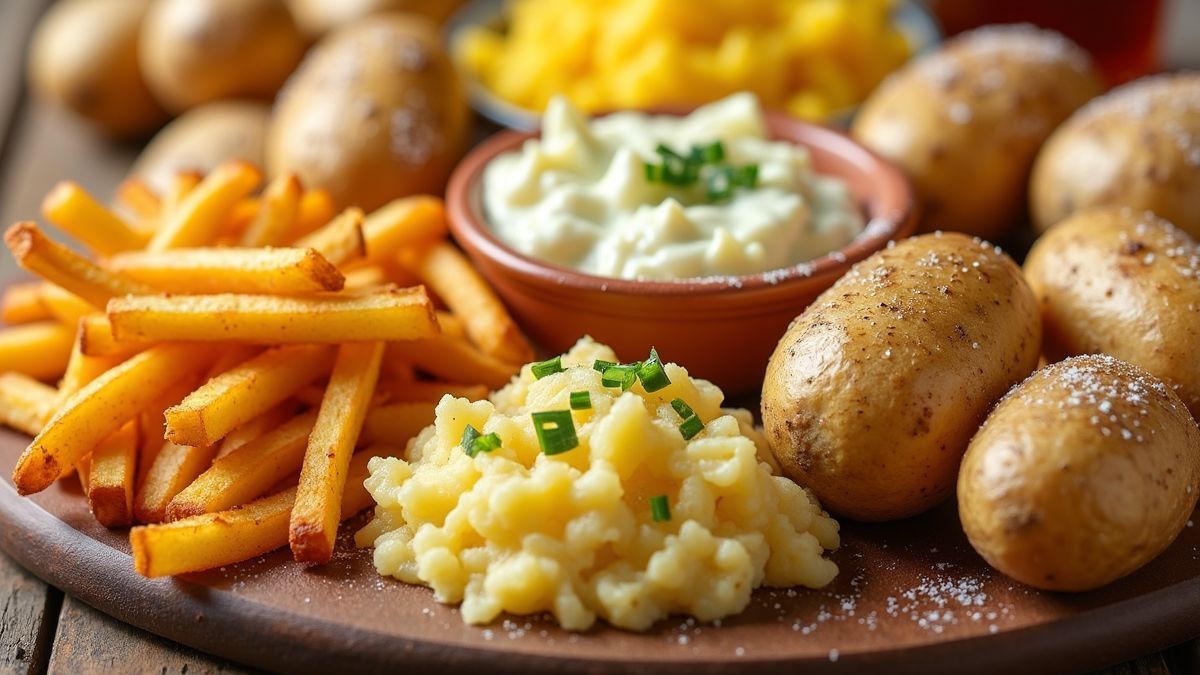 Een verscheidenheid aan aardappelgerechten