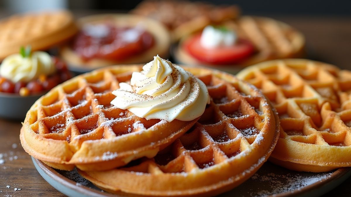 Een verscheidenheid aan internationale wafels