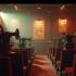 Een vintage scene van een bioscoop met stille films