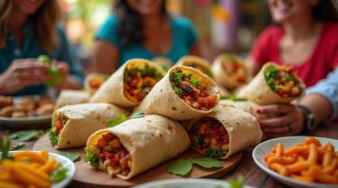 Een vrolijke samenkomst met burrito's