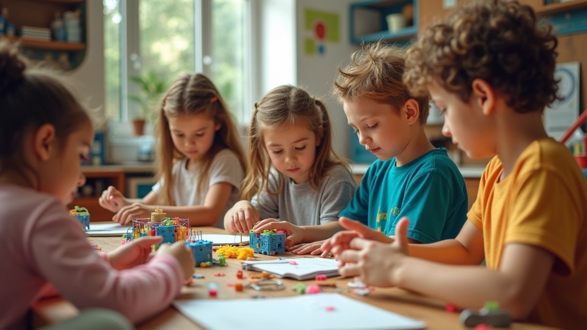 Een workshop voor kinderen waar ze ideeën en uitvindingen bedenken.
