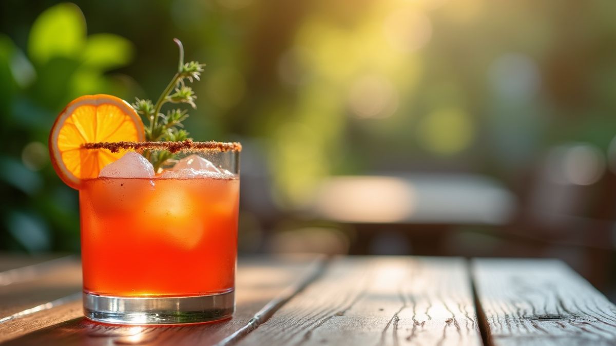 Elegante Aperol spritz op een terras