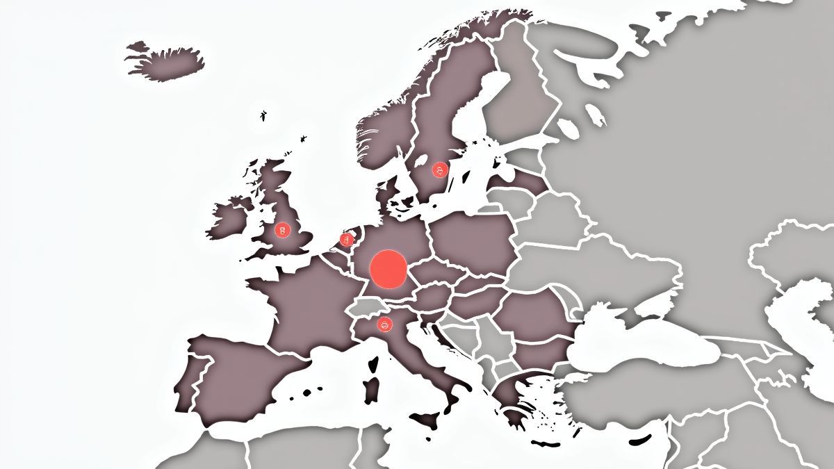 Europa kaart met noodnummer 112 symbool.