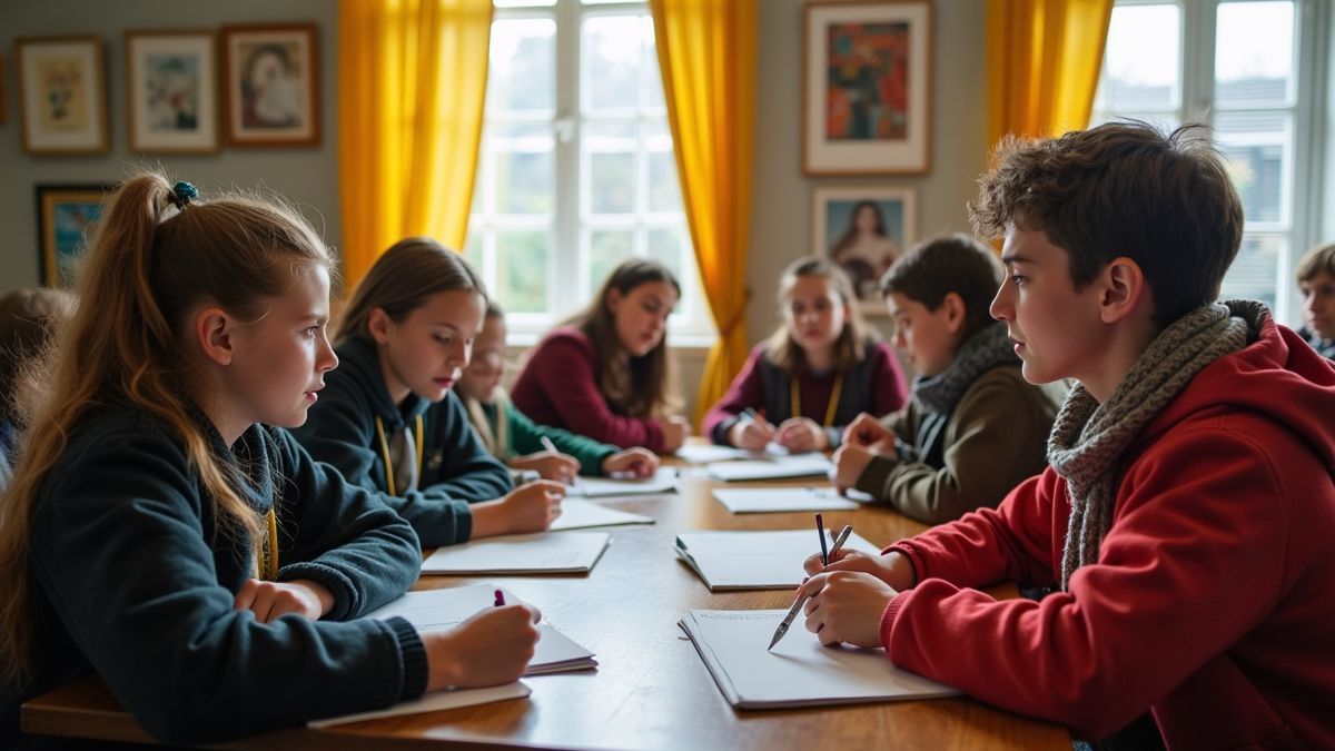 Europese studenten leren over Haiku poëzie