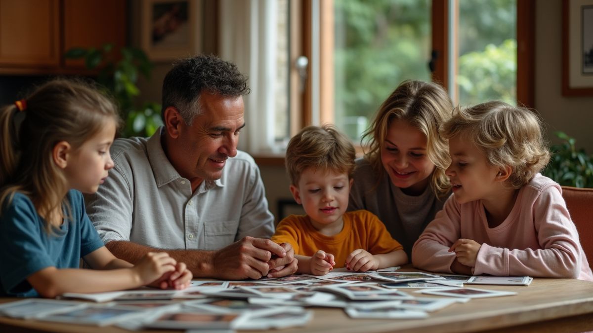 Familie deelt verhalen en herinnert zich samen