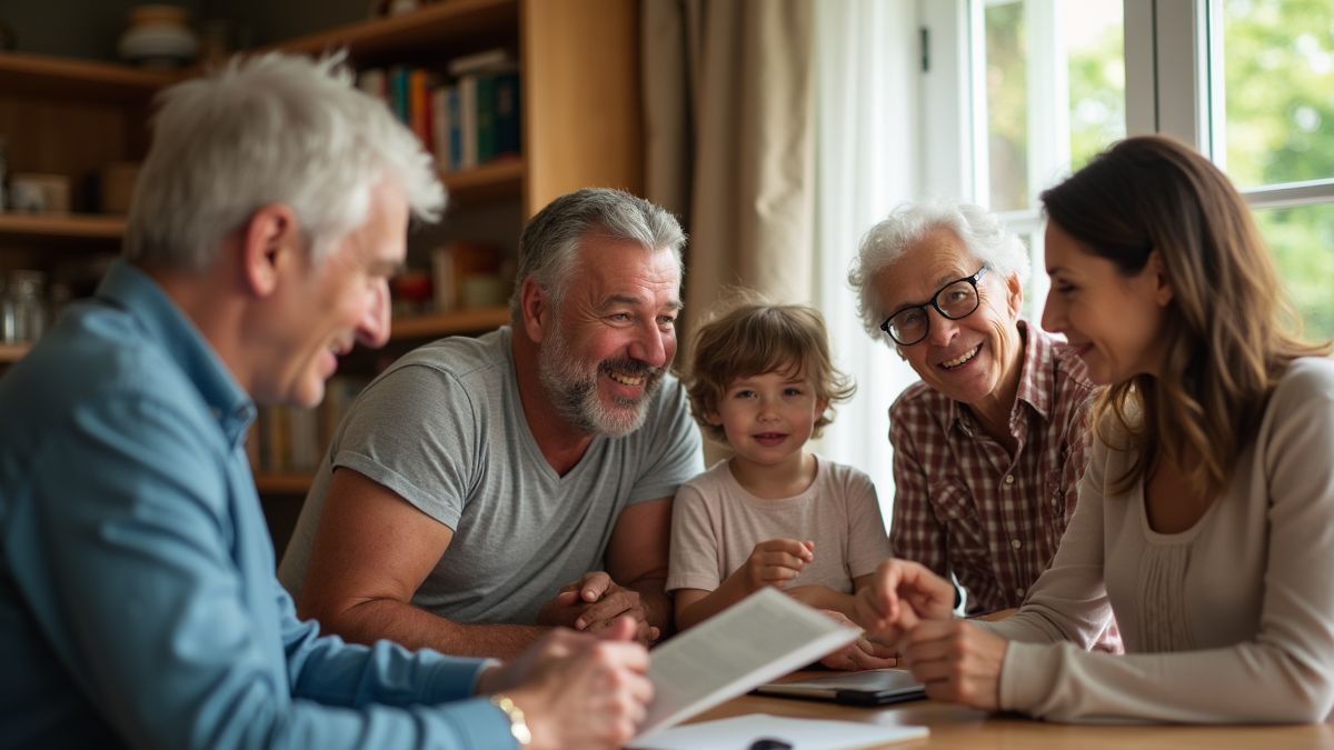 Familie deelt verhalen en herinnert zich samen