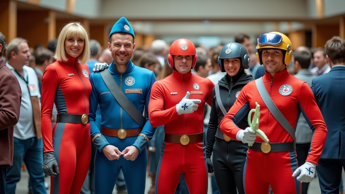 Fans costuming als Thunderbirds personages
