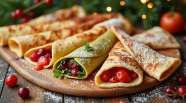 Feestelijke tafel met Belgische crêpes