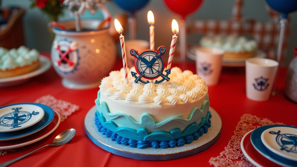 Feestelijke viering van de US Coast Guard met decoraties