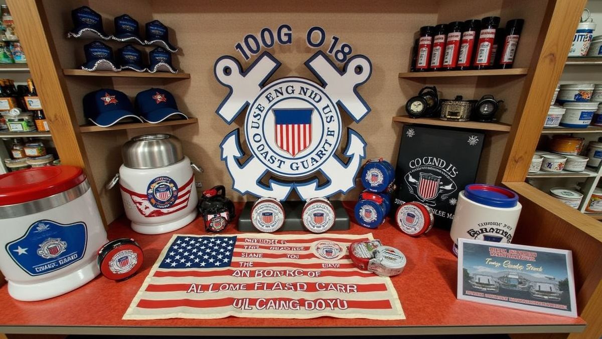 Feestelijke viering van de US Coast Guard met decoraties