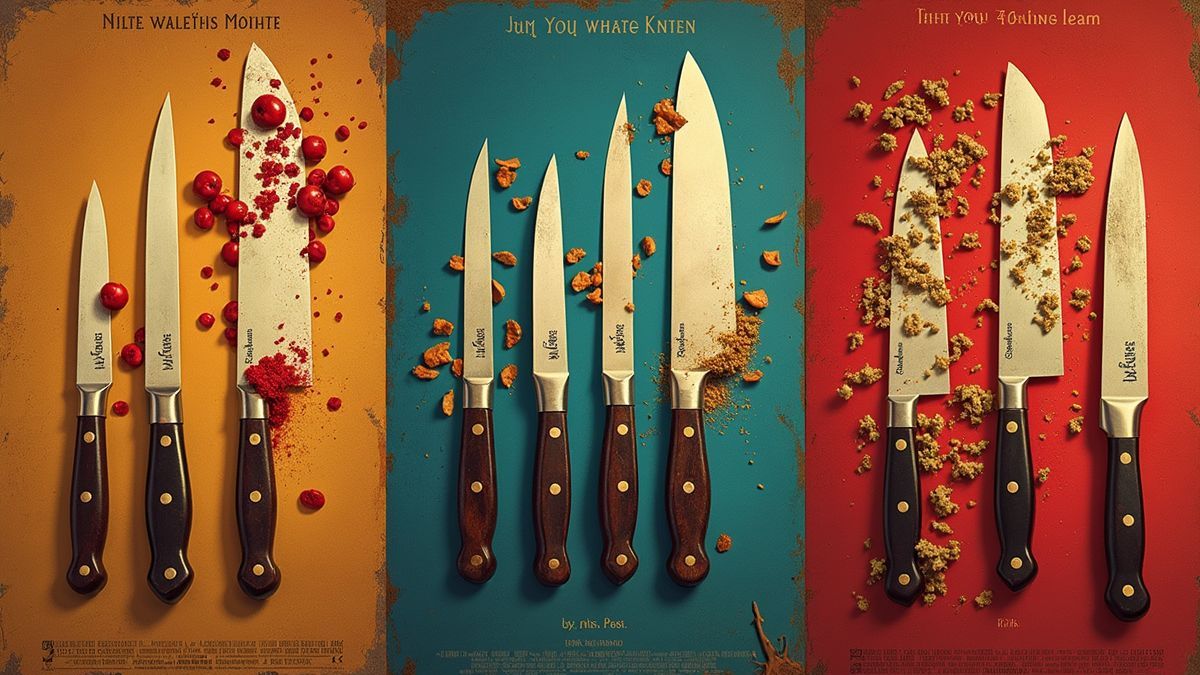Film postertjes gerelateerd aan koken en messen