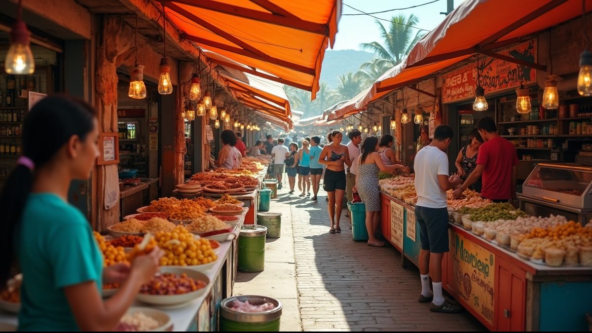 Food market in Baja California