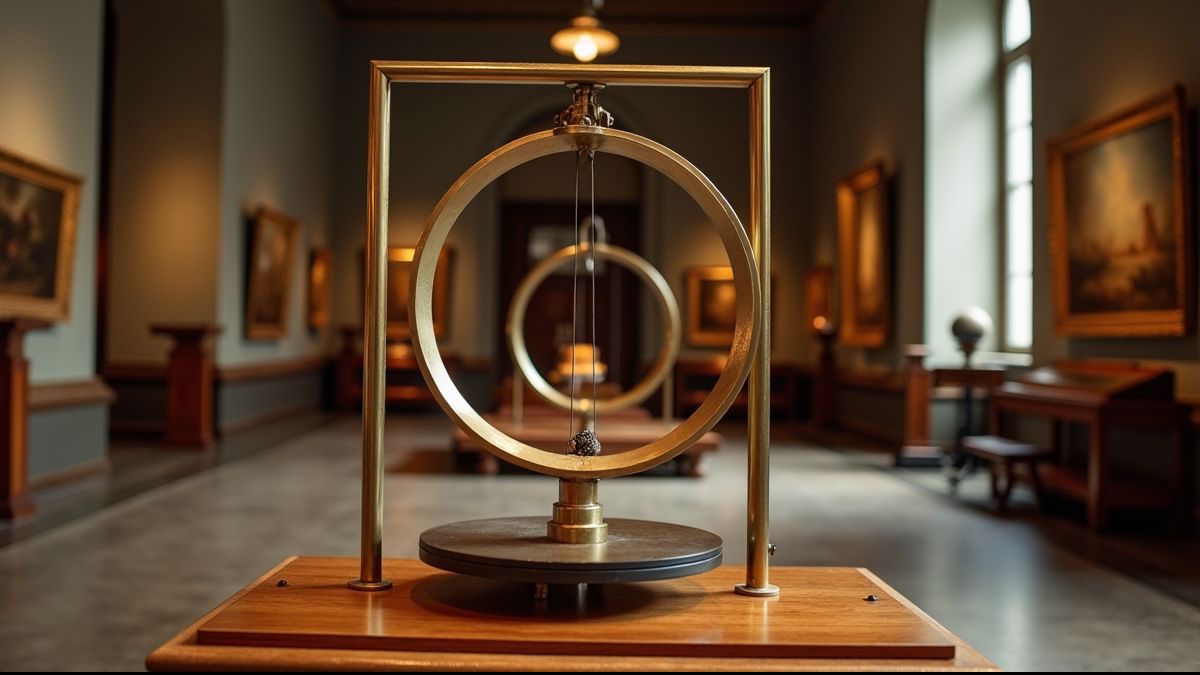 Foucault pendule demonstratie in een museum