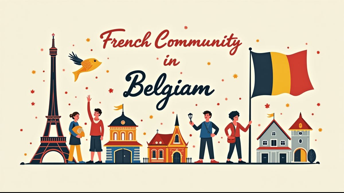 Franse Gemeenschap in België met culturele symbolen