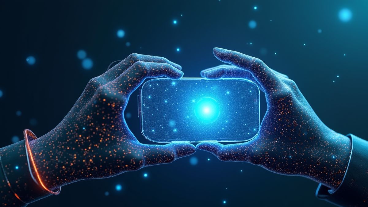 Futuristische technologie die de toekomst van communicatie vertegenwoordigt