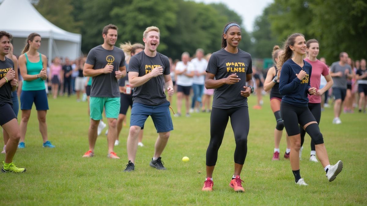 Gemeenschappelijk fitness evenement in België