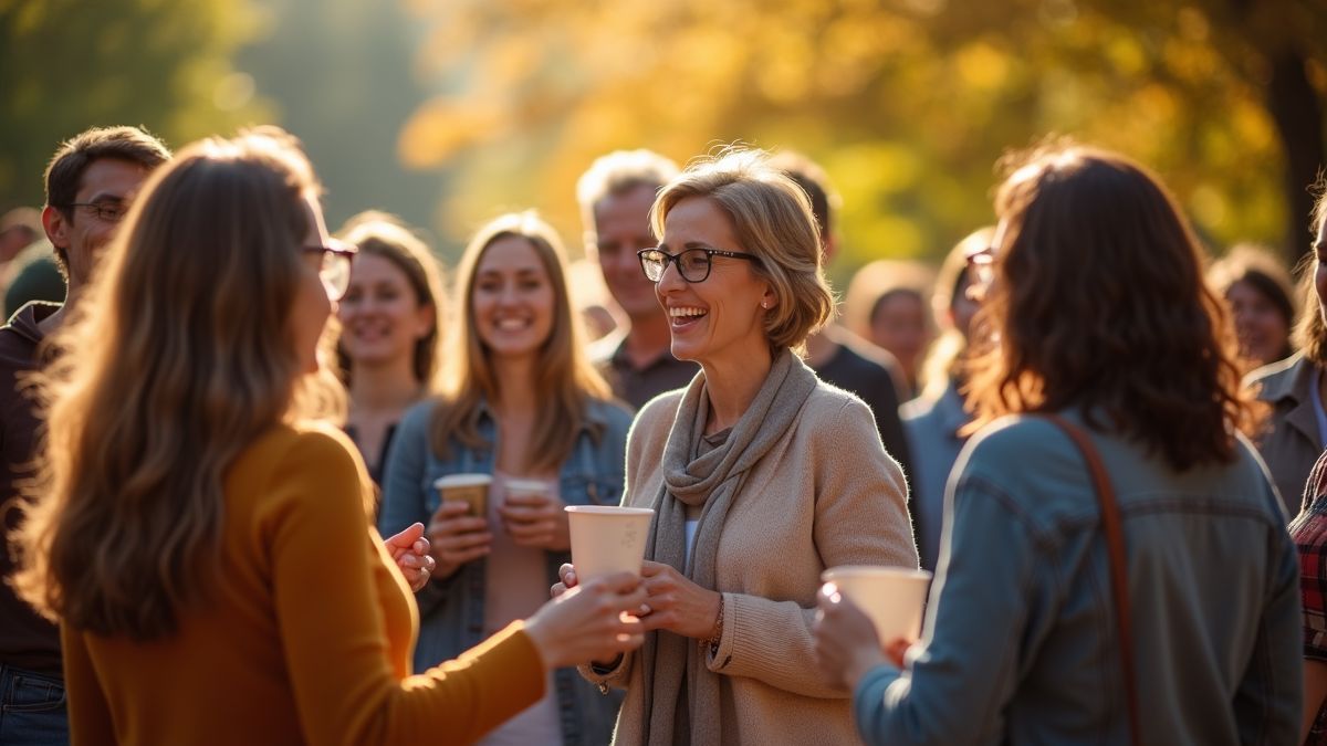 Gemeenschapsbijeenkomst ter ondersteuning van kankerpatiënten.